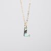 Monogram capital "L" necklace in abalone