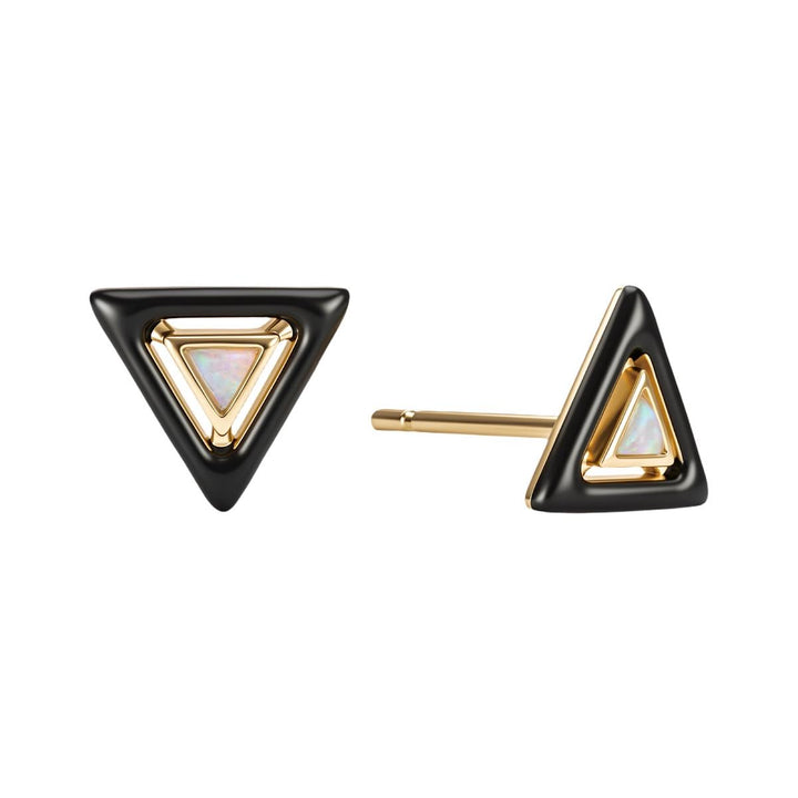 Enamel Opal Studs