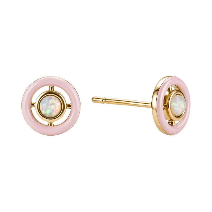 Enamel Opal Studs