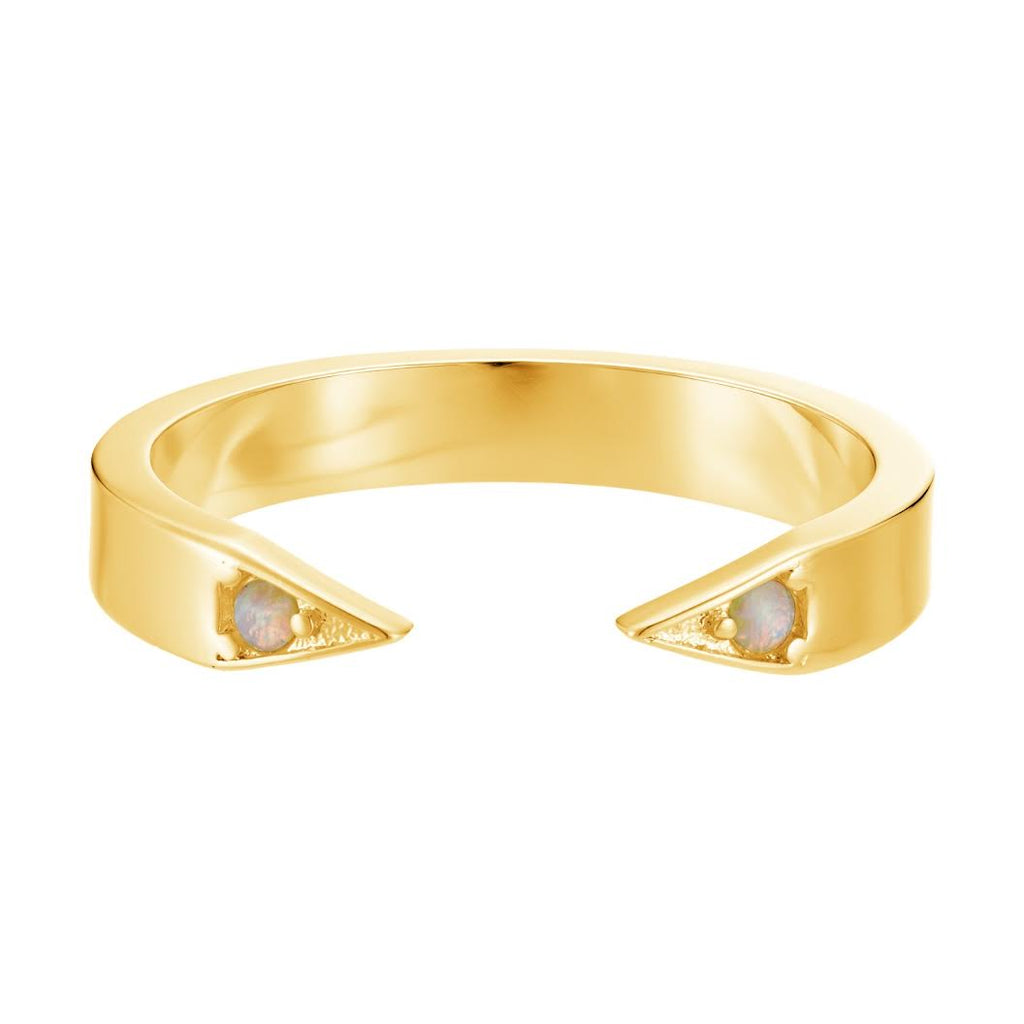 Opal Point Cuff Rings
