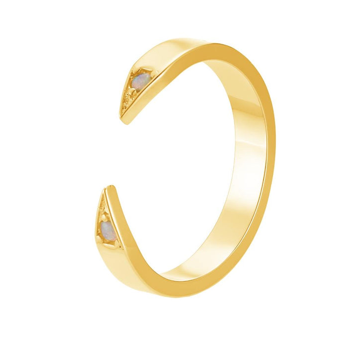 Opal Point Cuff Rings