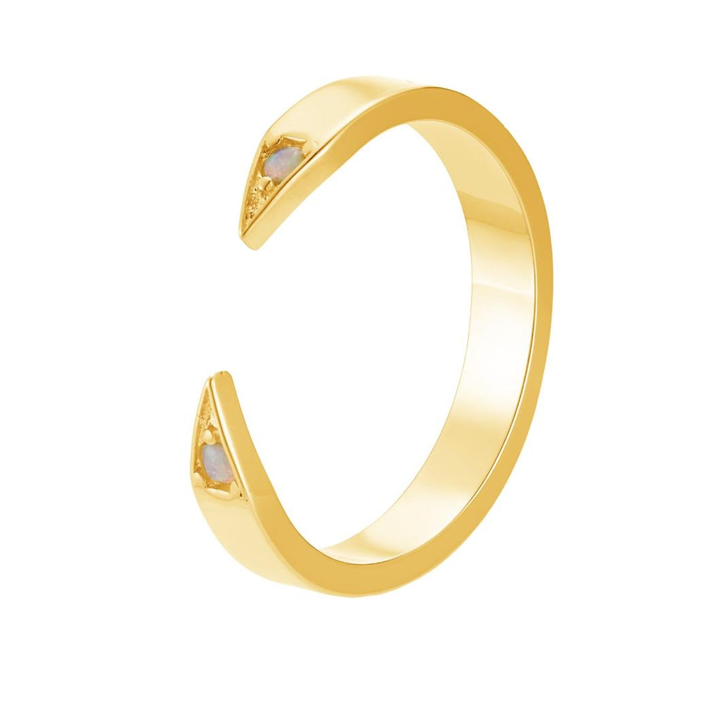 Opal Point Cuff Rings