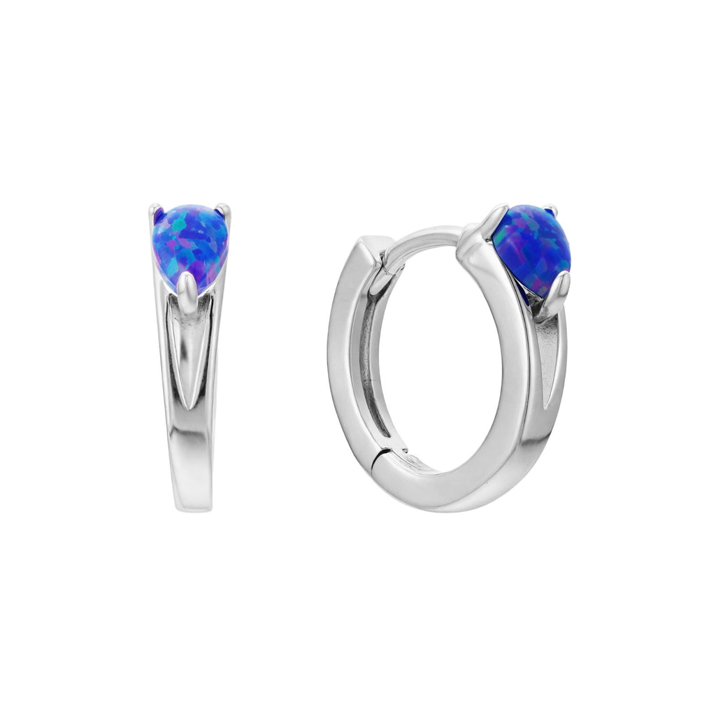 Snug Hug Opal Huggie Hoop