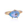 Blue Topaz queen prong ring