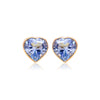 Blue Topaz heart studs