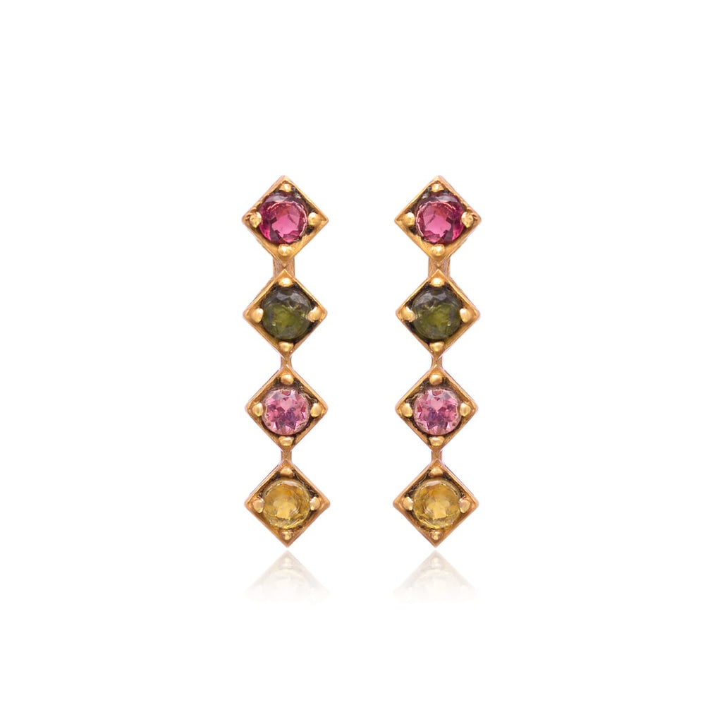 Linear drop earrings