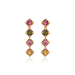Linear drop earrings