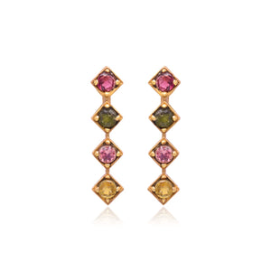 Linear drop earrings