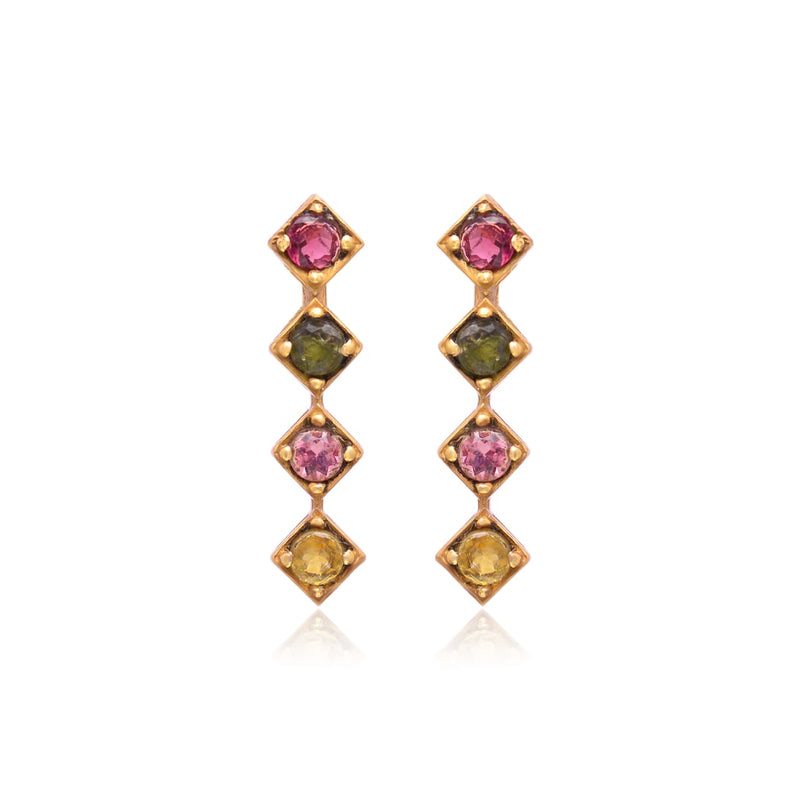 Linear drop earrings