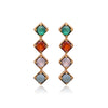 Linear drop earrings