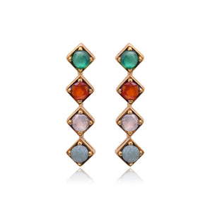 Linear drop earrings