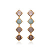 Linear drop earrings