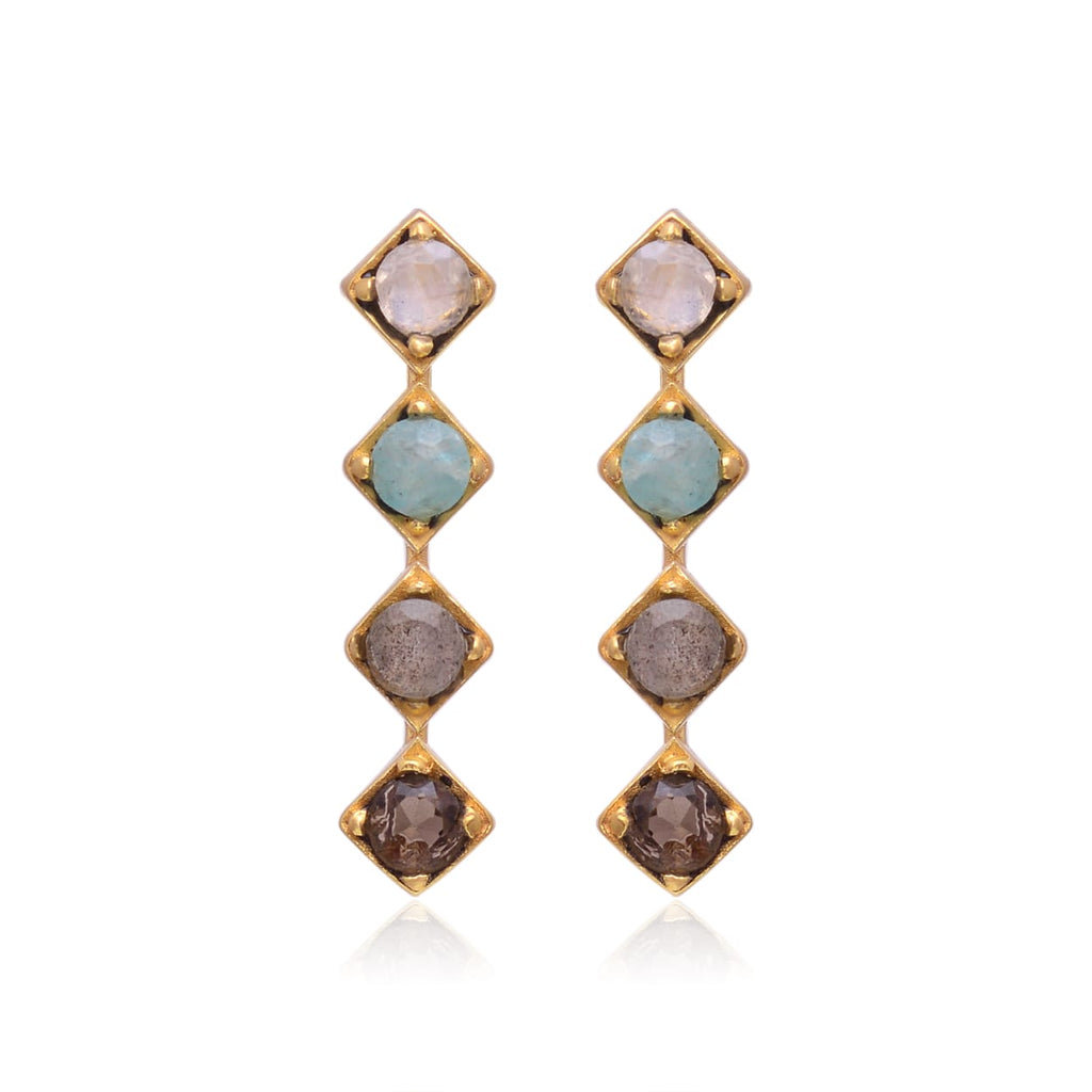 Linear drop earrings