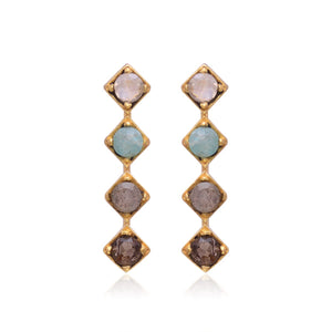 Linear drop earrings