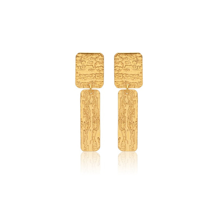 Gold Cushion Rectangle Drops