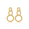 Gold Hammered Link Drop Earrings