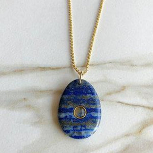 Medallion Rock Necklace, Healing Stones