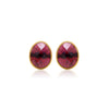 Garnet Rose Cut Studs