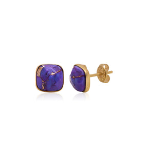 Mohave Oyster Turquoise Cutie Gemlet Studs