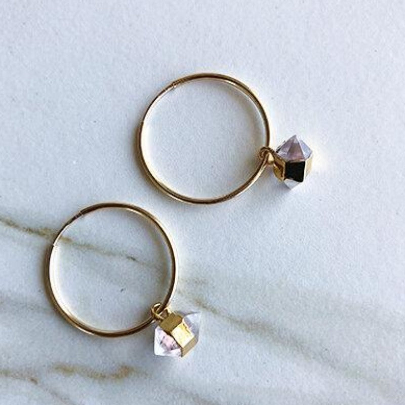 Herkimer Diamond Hoops