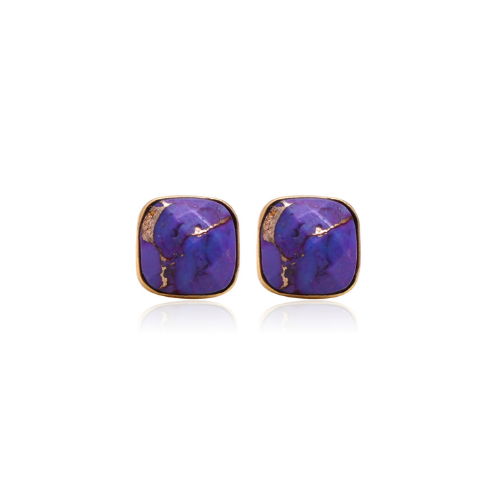 Mohave Oyster Turquoise Cutie Gemlet Studs