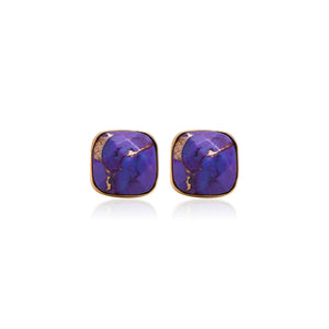 Mohave Oyster Turquoise Cutie Gemlet Studs