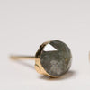 Small labradorite stone earring with gold posts