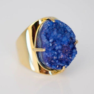 Statement Druzy Cuff Ring