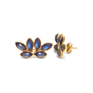 Leaf Gemstone Earrings