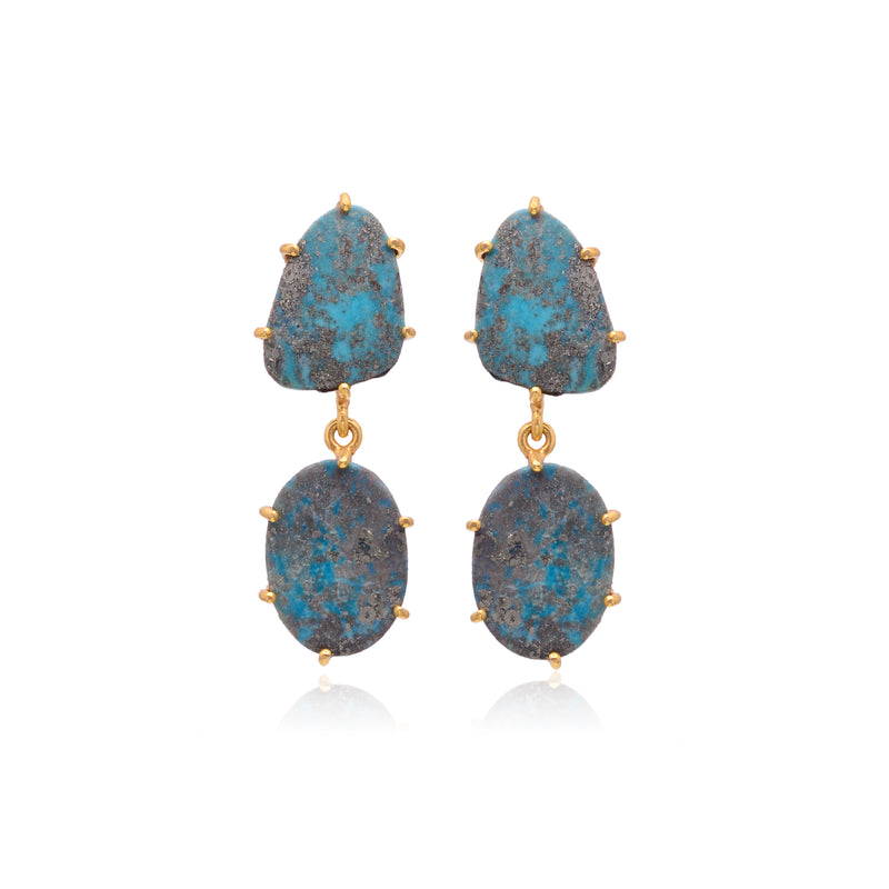 Queen Prong Turquoise Earrings