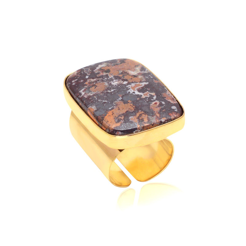 Copper Dolomite Cuff Ring
