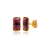 Garnet Rose Cut Studs