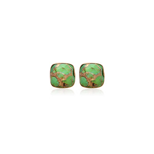 Mohave Oyster Turquoise Cutie Gemlet Studs