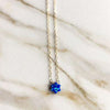 Opal Star of David necklace in blue