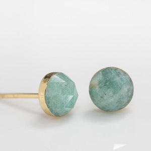 Stunning Amazonite round studs