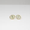 Rose Cut Freeform Studs in Prehnite