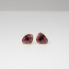 Rose Cut Freeform Studs in Garnet