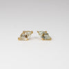 Marquise Point Studs in Green Amethyst