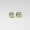 Crown Studs in Blue Chalcedony