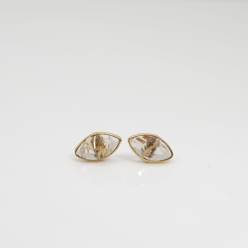 Rutile Quartz Studs