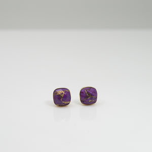 Mohave Oyster Turquoise Cutie Gemlet Studs