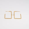 Rectangle Twist Opal Hoops