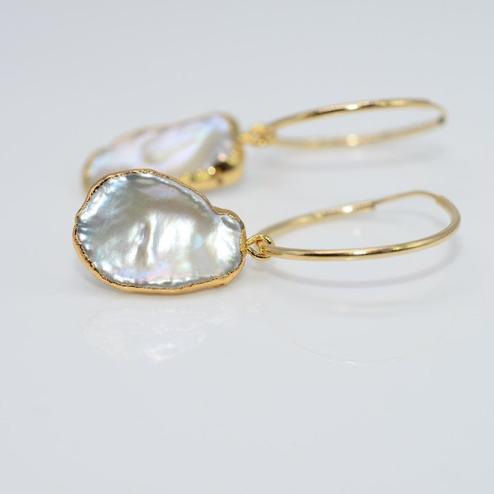 Freshwater Pearl Hoops