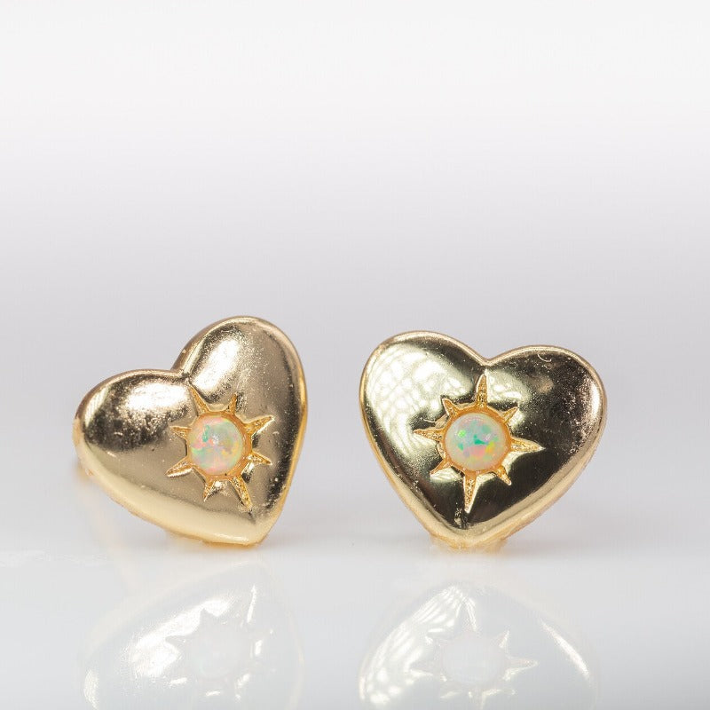 Opal Coeur Pillow Studs