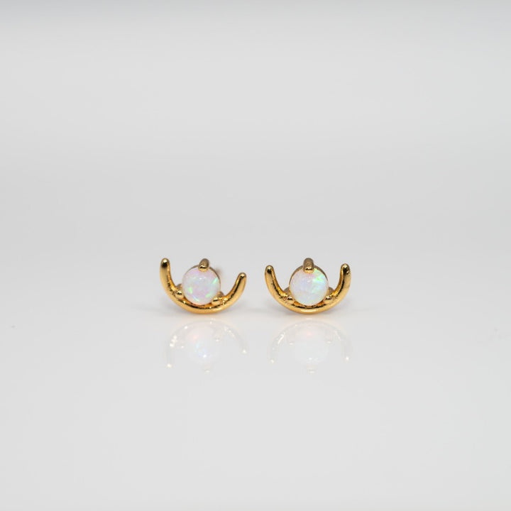 Opal Scoop Studs