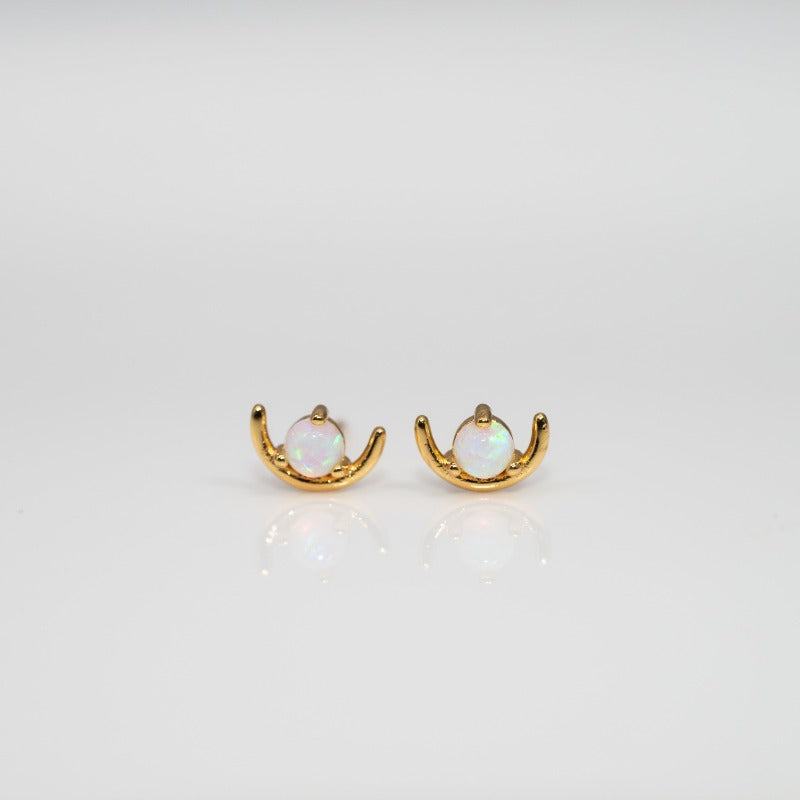 Opal Scoop Studs