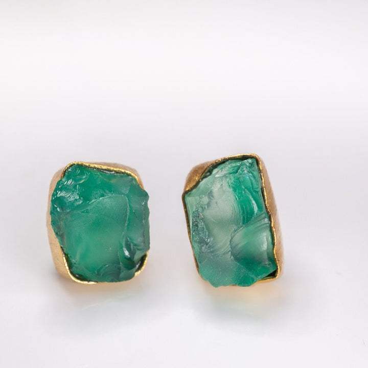 Raw Stone Studs