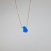 Blue opal Georgia state pendant necklace