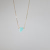 Light blue opal Nevada charm necklace