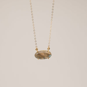 Labradorite Cushion Necklace